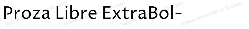Proza Libre ExtraBol字体转换